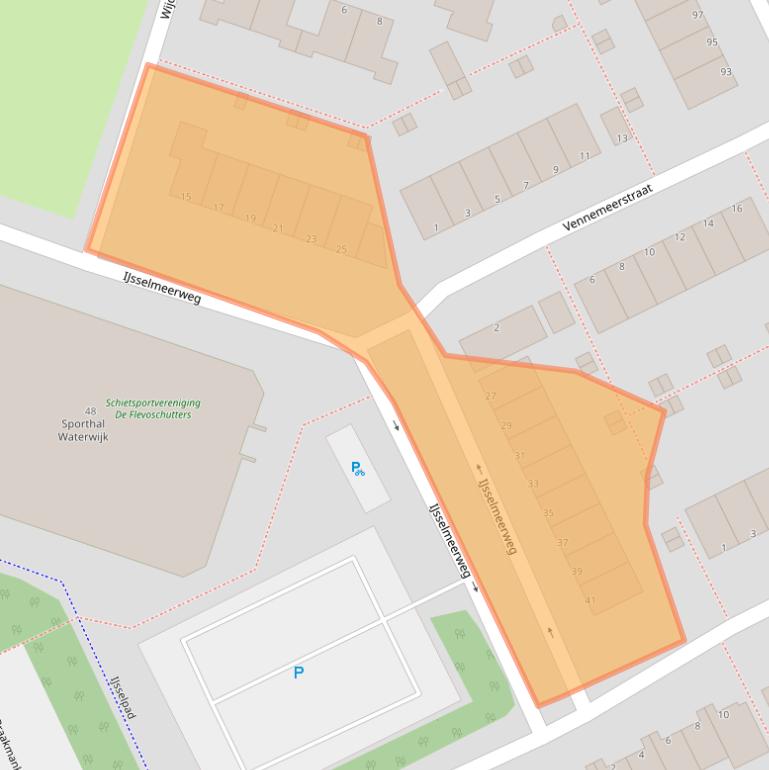 Kaart van postcodegebied 1316RH.