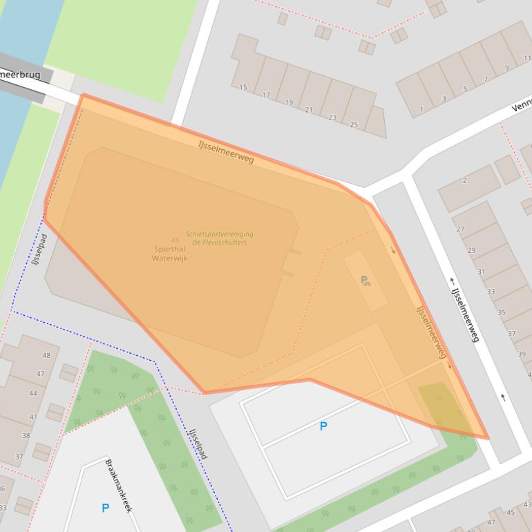 Kaart van postcodegebied 1316RK.