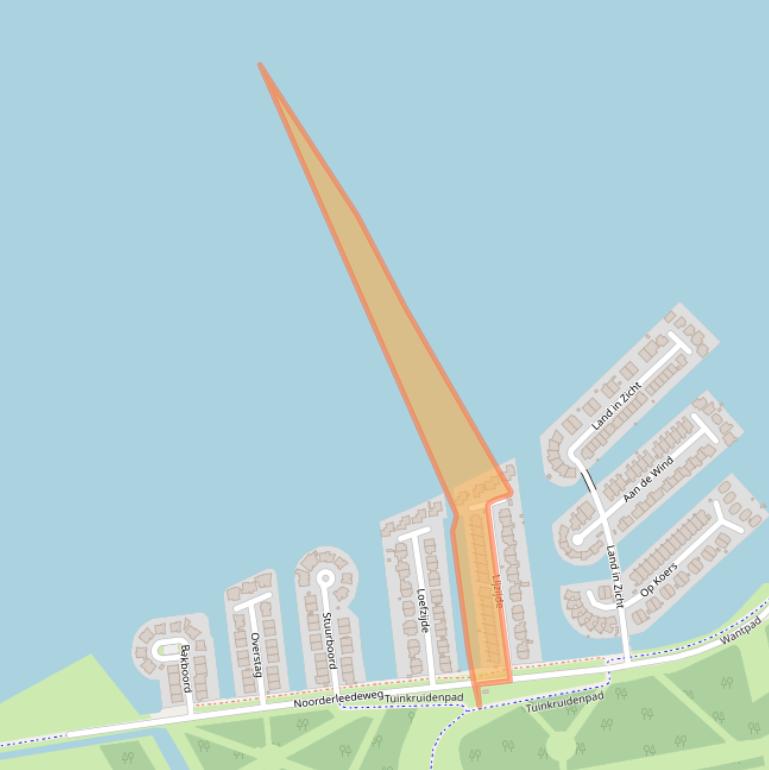 Kaart van postcodegebied 1316VG.