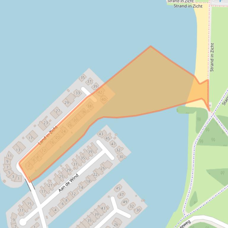 Kaart van postcodegebied 1316VK.