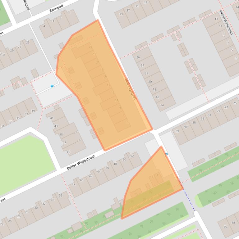 Kaart van postcodegebied 1317BA.