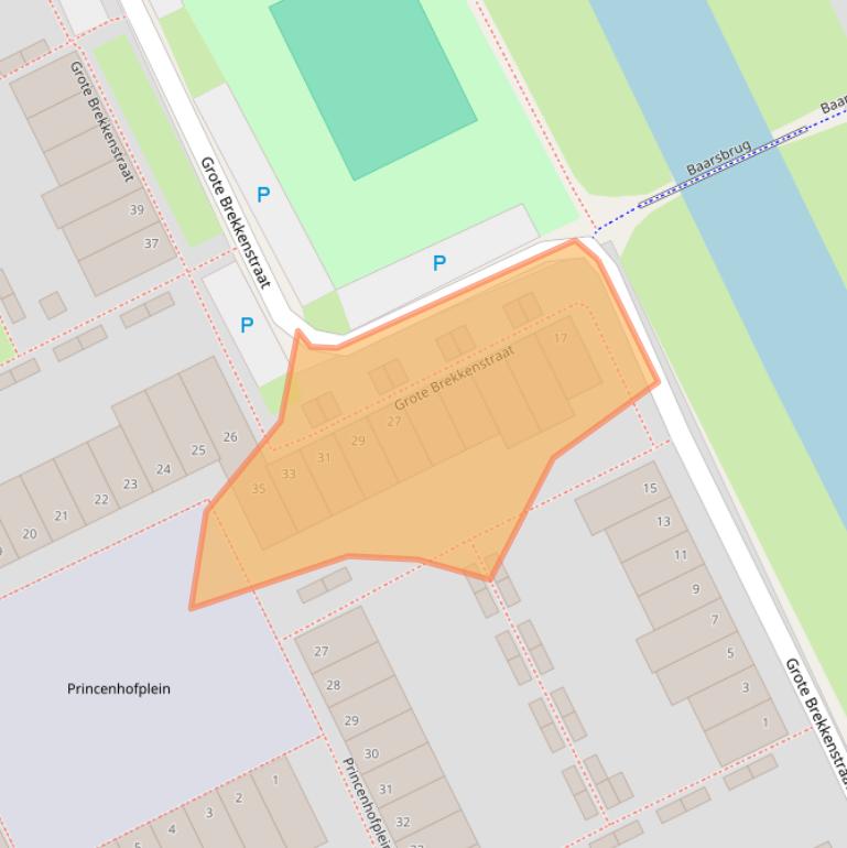 Kaart van postcodegebied 1317BS.