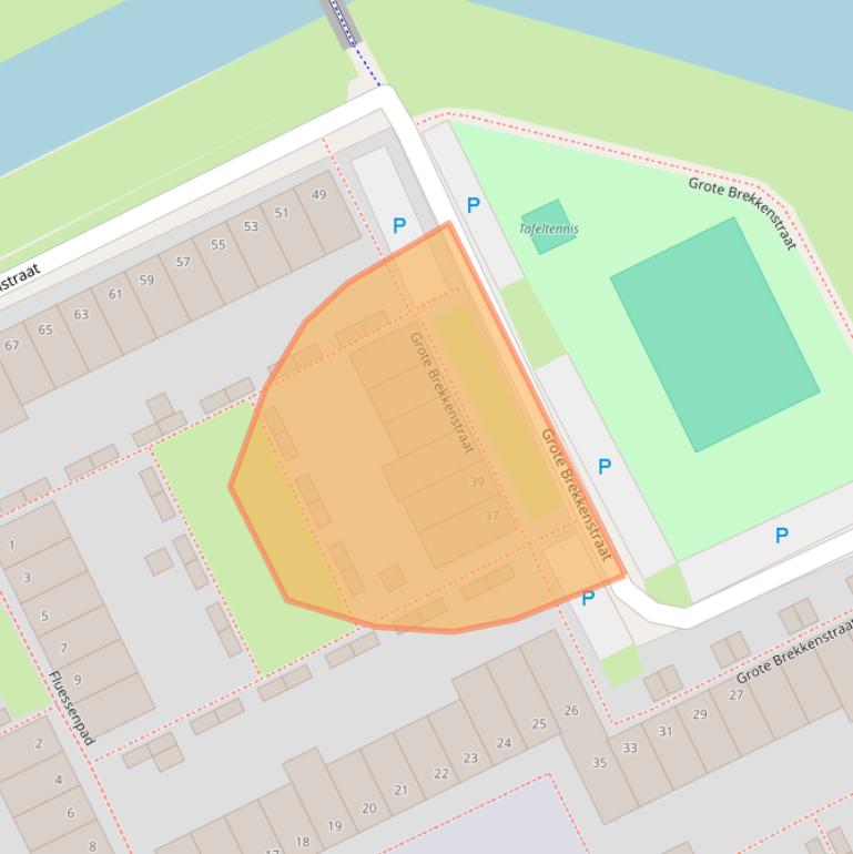 Kaart van postcodegebied 1317BT.