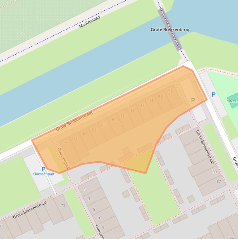 Kaart van postcodegebied 1317BV.