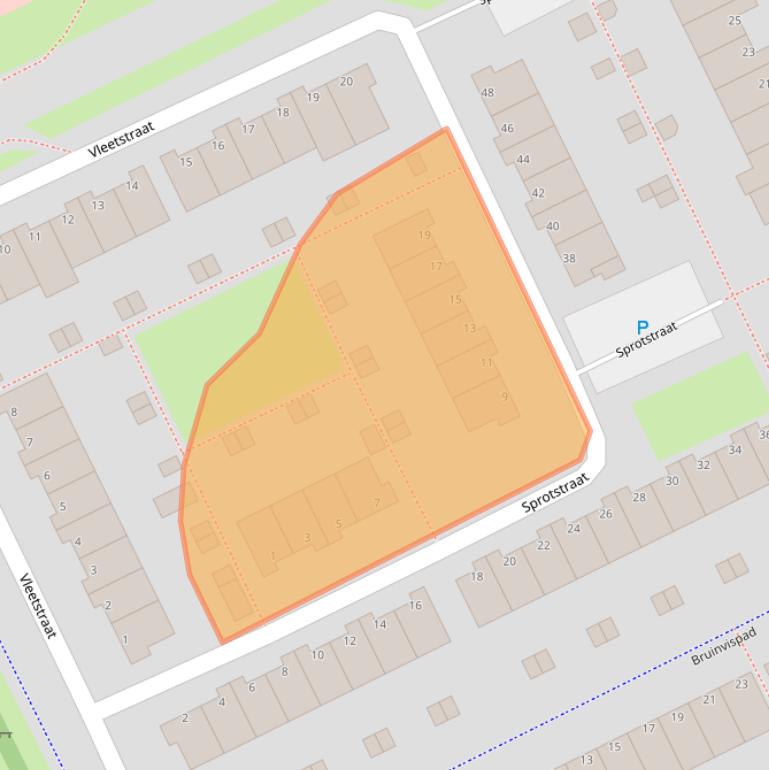 Kaart van postcodegebied 1317HB.