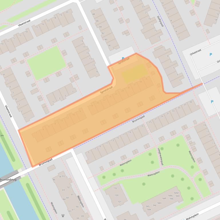 Kaart van postcodegebied 1317HC.