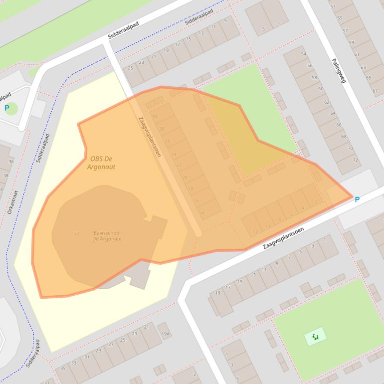 Kaart van postcodegebied 1317HP.