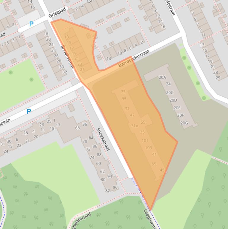 Kaart van postcodegebied 1317JL.