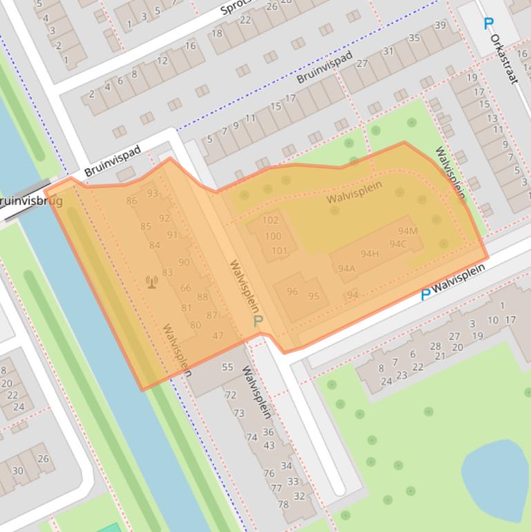 Kaart van postcodegebied 1317JZ.