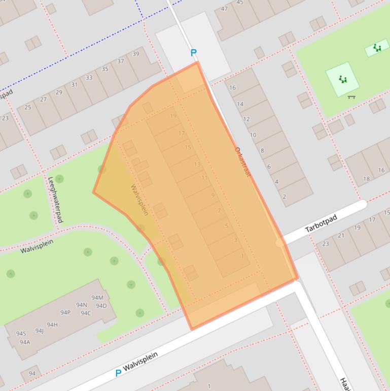 Kaart van postcodegebied 1317KB.