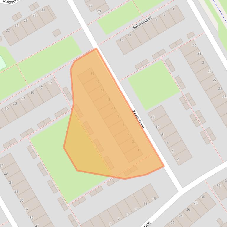 Kaart van postcodegebied 1317NE.