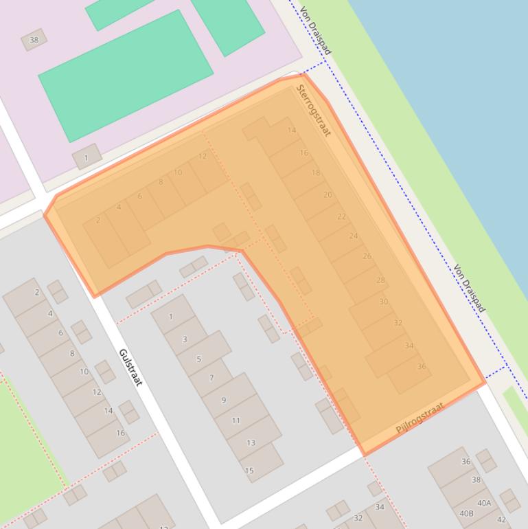 Kaart van postcodegebied 1317NM.