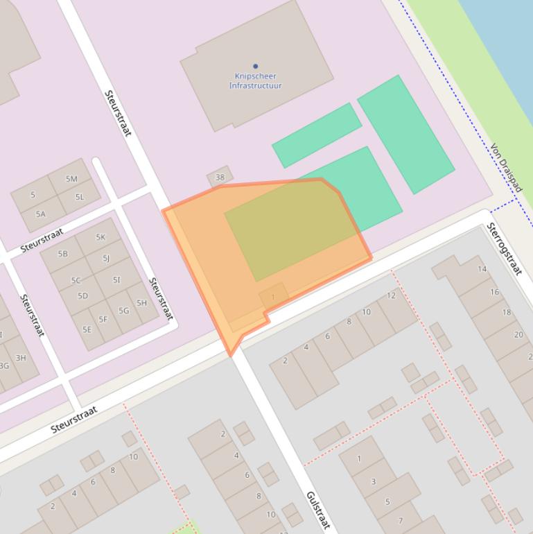 Kaart van postcodegebied 1317NW.