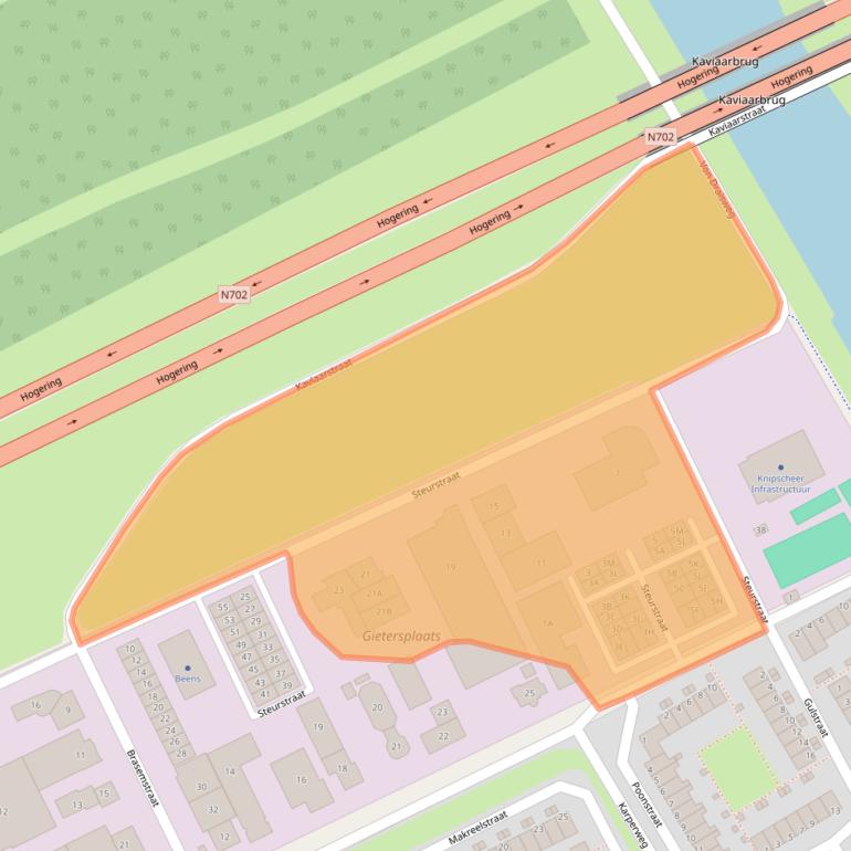 Kaart van postcodegebied 1317NZ.