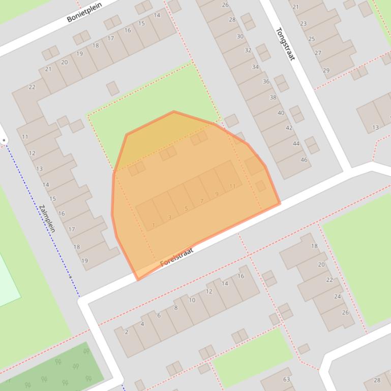 Kaart van postcodegebied 1317PR.