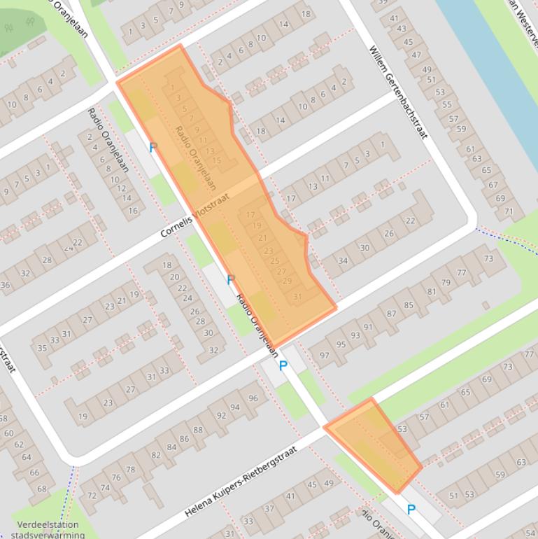 Kaart van postcodegebied 1318AW.