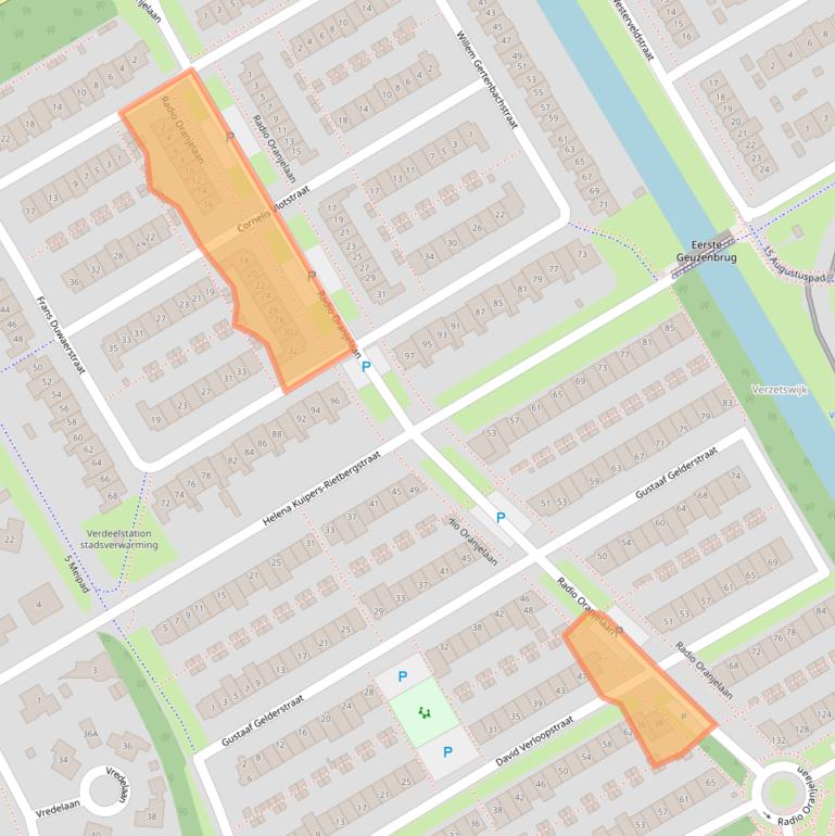 Kaart van postcodegebied 1318AX.