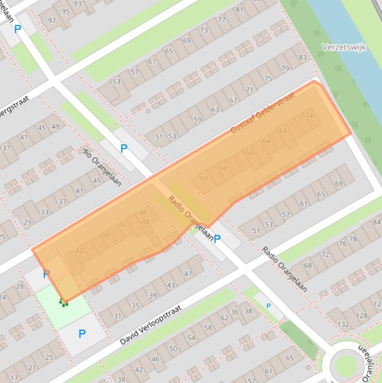 Kaart van postcodegebied 1318BD.