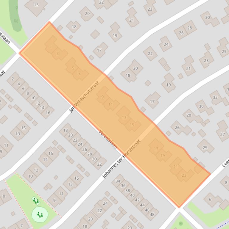 Kaart van postcodegebied 1318BP.