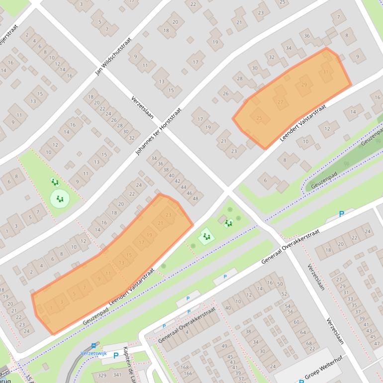 Kaart van postcodegebied 1318CH.