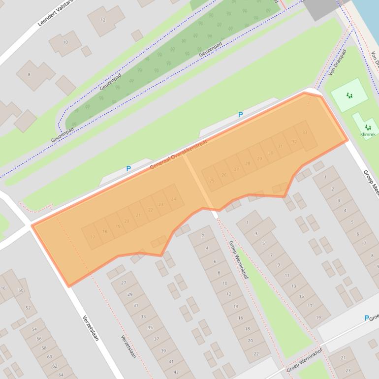 Kaart van postcodegebied 1318CM.