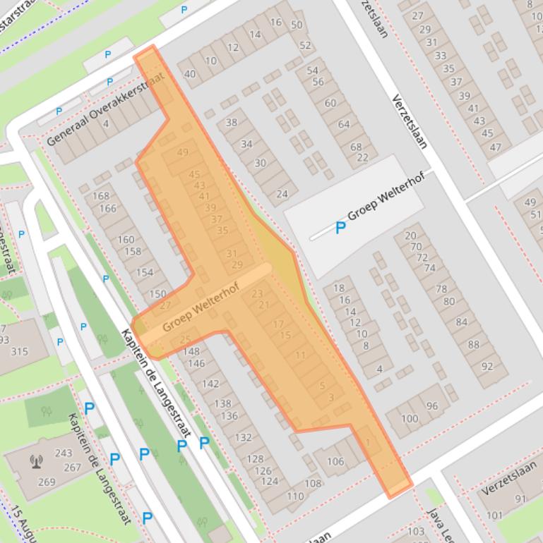 Kaart van postcodegebied 1318CN.