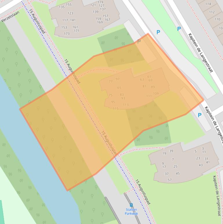 Kaart van postcodegebied 1318DH.