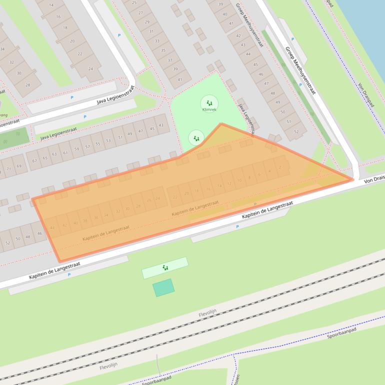 Kaart van postcodegebied 1318DM.