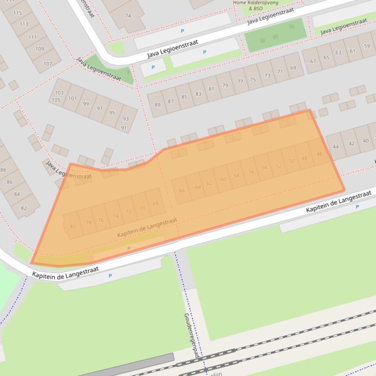 Kaart van postcodegebied 1318DN.