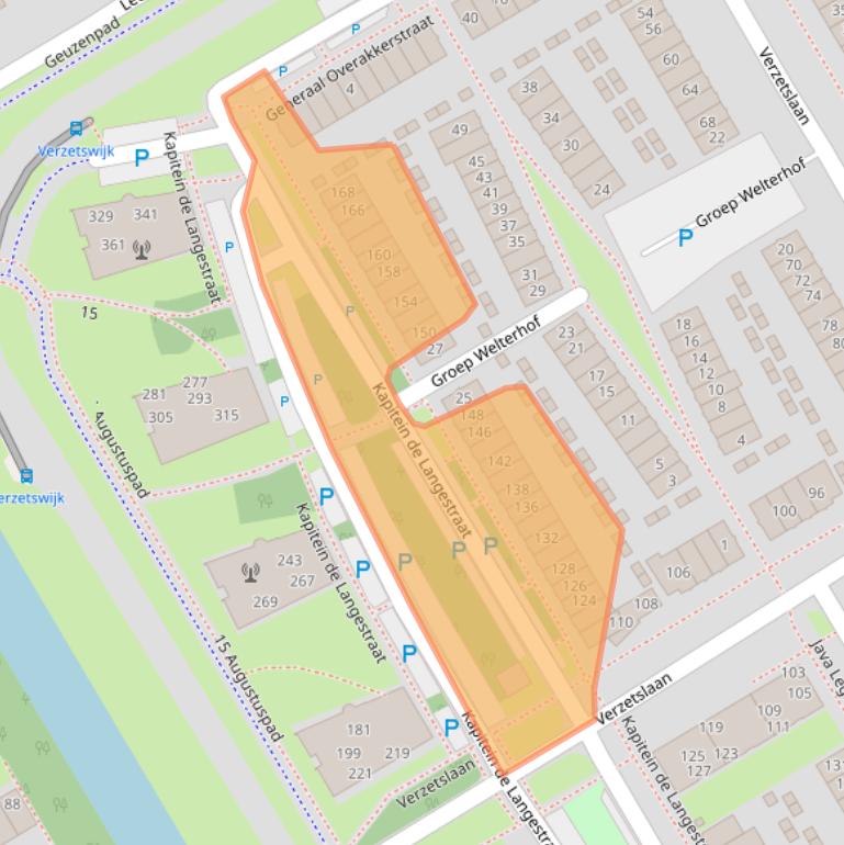 Kaart van postcodegebied 1318DR.