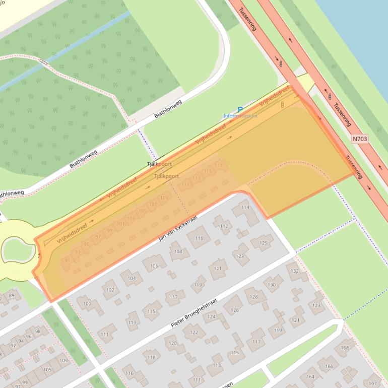 Kaart van postcodegebied 1318GD.