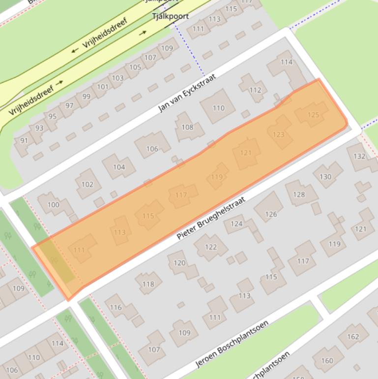 Kaart van postcodegebied 1318GN.