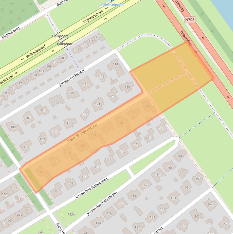 Kaart van postcodegebied 1318GV.