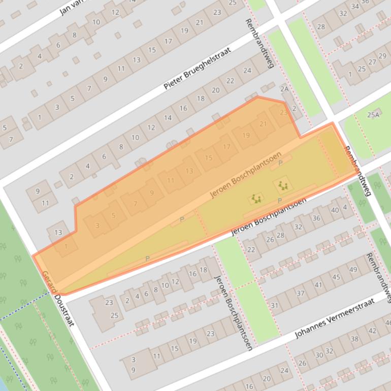 Kaart van postcodegebied 1318HA.