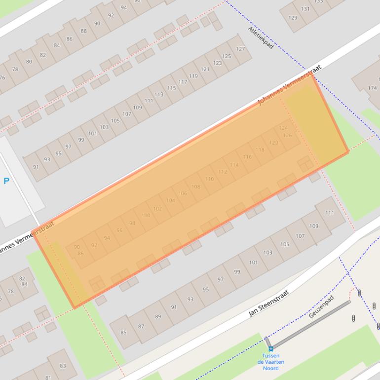 Kaart van postcodegebied 1318JC.