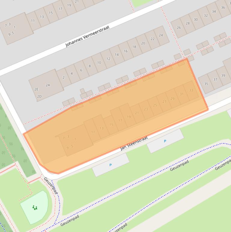 Kaart van postcodegebied 1318JN.