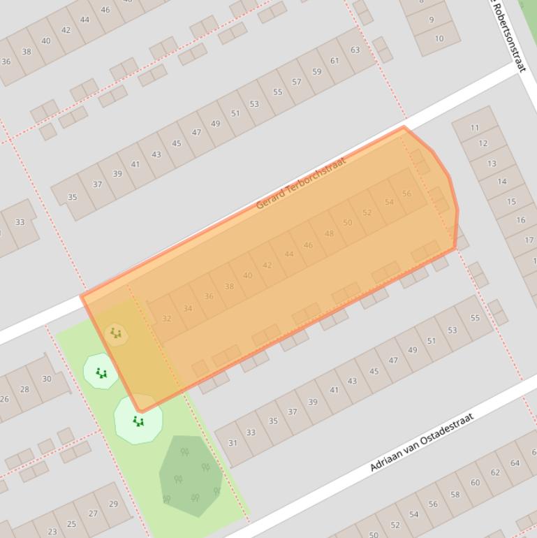 Kaart van postcodegebied 1318LH.