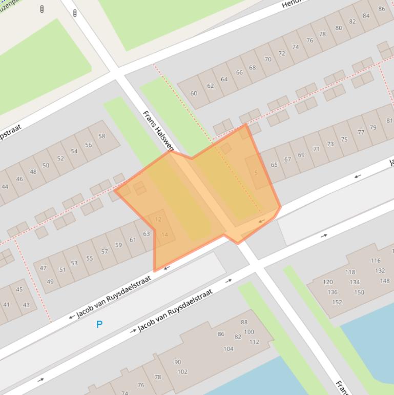 Kaart van postcodegebied 1318NW.