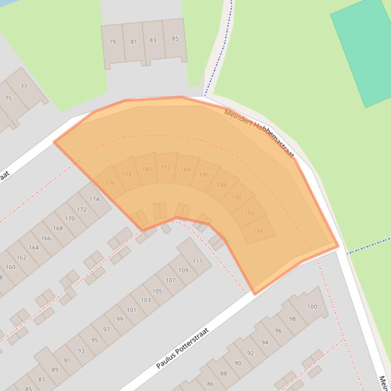 Kaart van postcodegebied 1318PH.