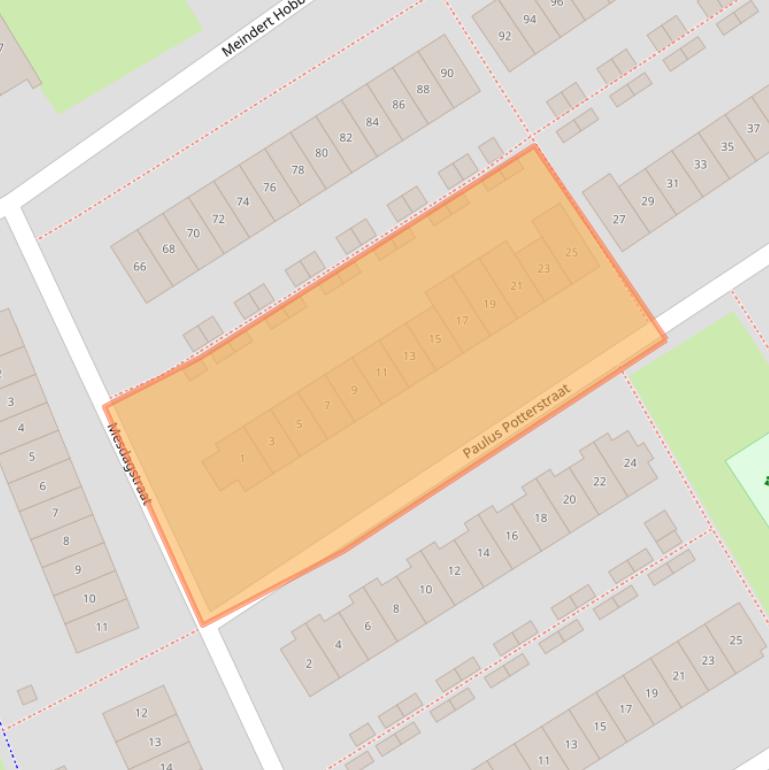 Kaart van postcodegebied 1318PJ.