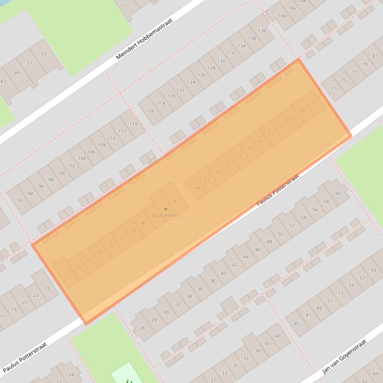 Kaart van postcodegebied 1318PK.