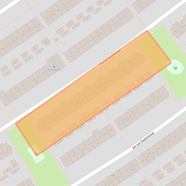 Kaart van postcodegebied 1318PP.