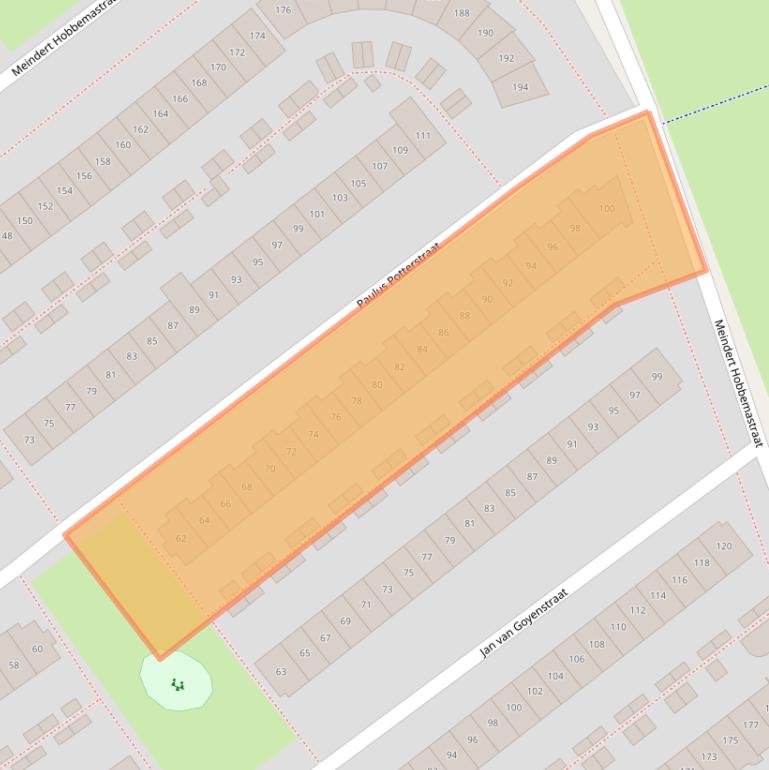 Kaart van postcodegebied 1318PR.