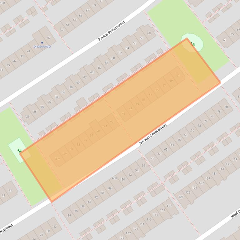 Kaart van postcodegebied 1318RB.