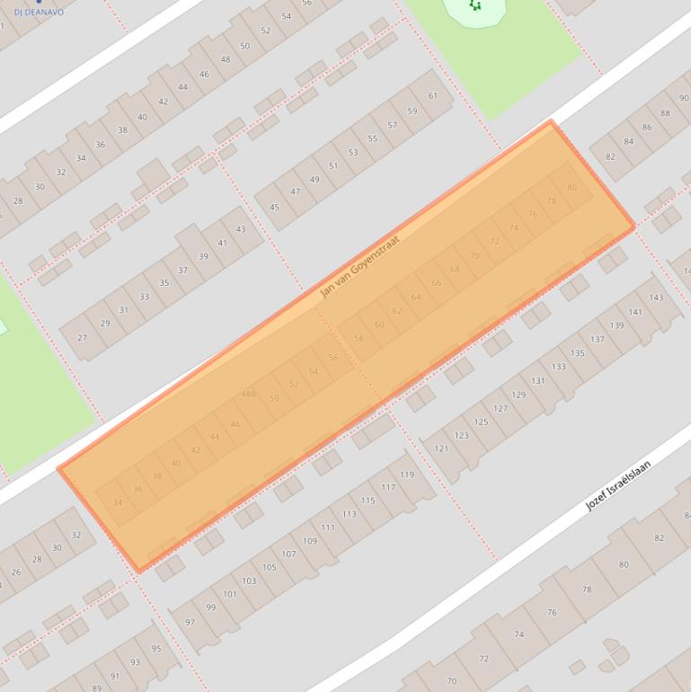 Kaart van postcodegebied 1318RE.