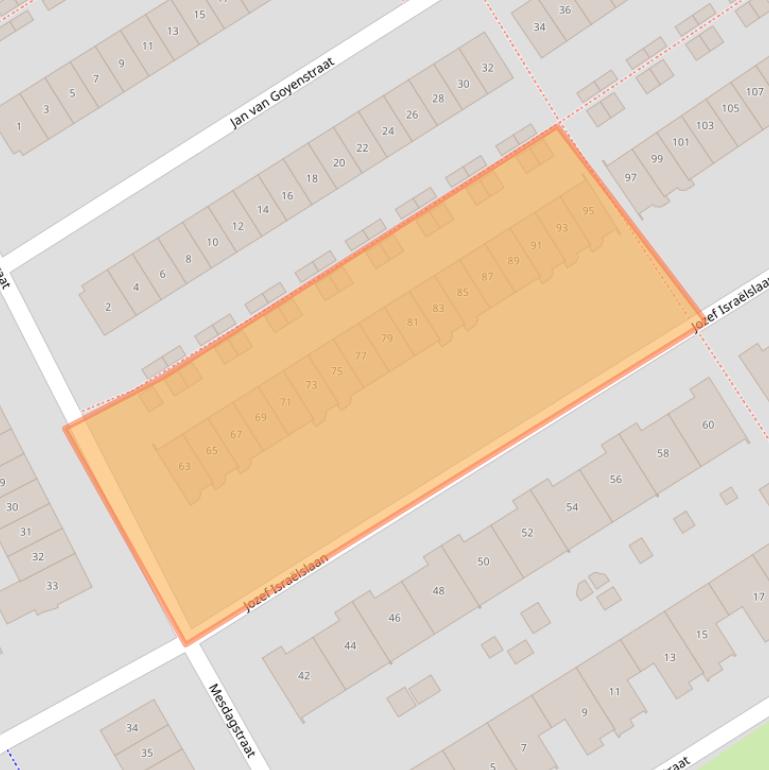 Kaart van postcodegebied 1318RH.