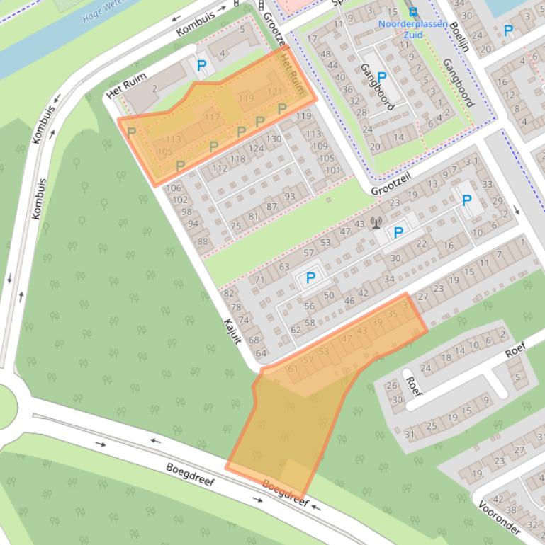 Kaart van postcodegebied 1319AM.