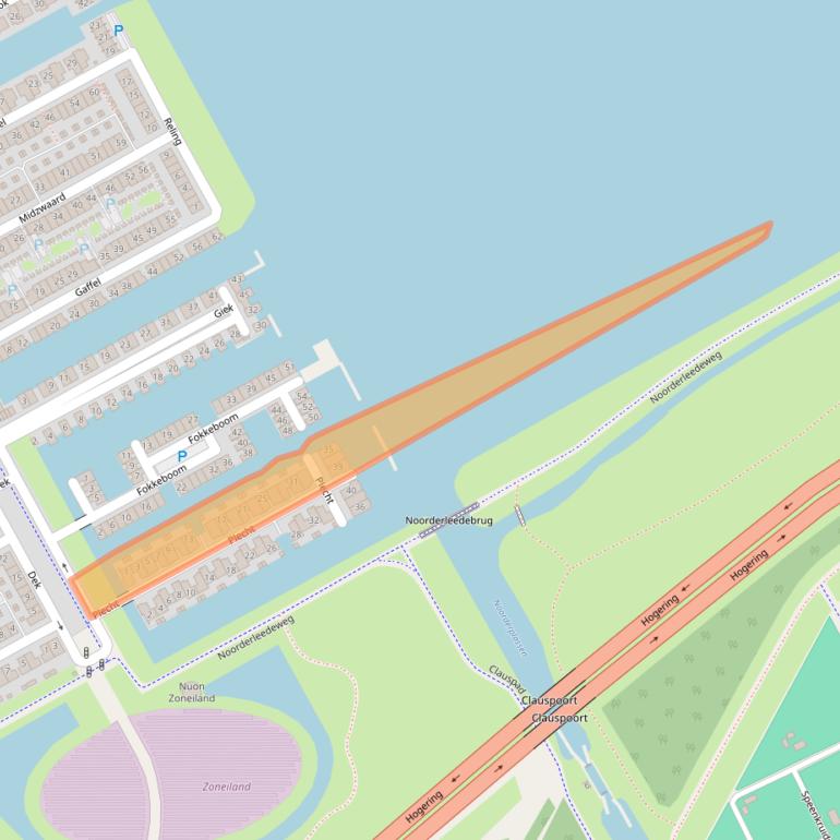 Kaart van postcodegebied 1319BC.