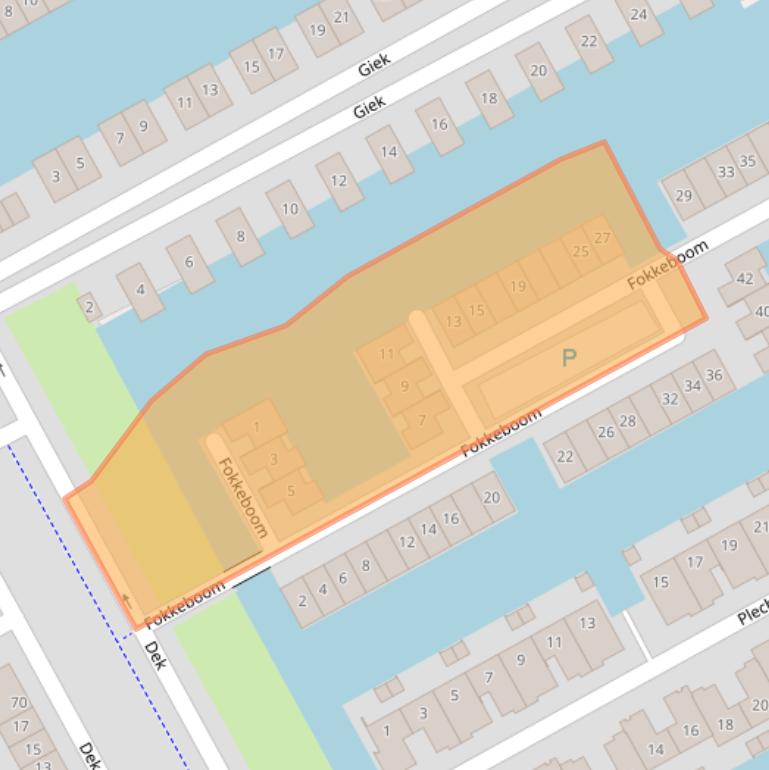 Kaart van postcodegebied 1319BG.