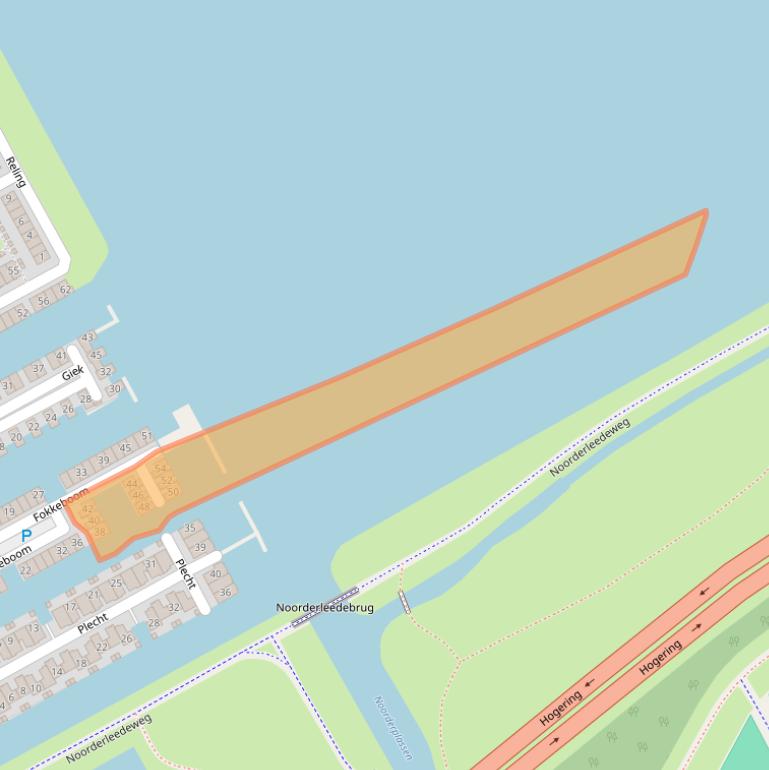 Kaart van postcodegebied 1319BK.